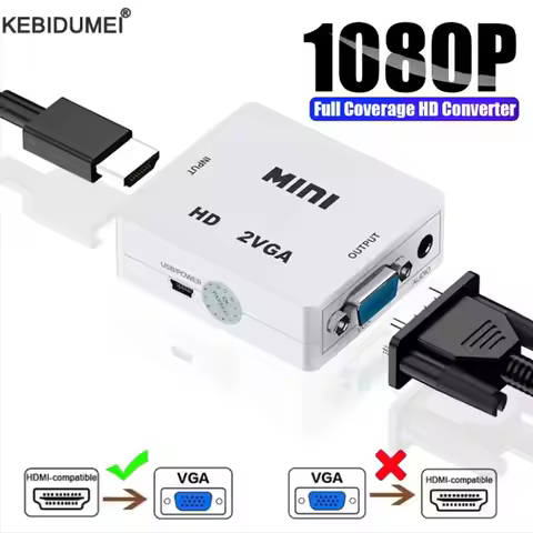 HDMI to VGA Converter With Audio HDMI2VGA Converter Digital Analog HD 1080p HDMI TO VGA For PC Lapto