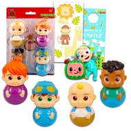 Cocomelon Figures Set - Cocomelon Wobble Toys Bundle with 4 Cocomelon Figures Including JJ and YoYo