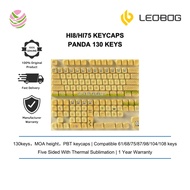 LEOBOG Hi8/Hi75 KEYCAPS Panda 130keys，MOA height，PBT Keycaps, Compatible The Keyboard With 61/68/75/