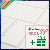 Refill paper for notebooks, 6-hole notebook replacement paper A5/A6