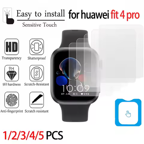 1/2/3/4/5PCS 9H Tempered Glass For Huawei Watch Fit 4 Pro Easy Install Screen Protector For Huawei F