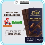 Pure Black Chocolate 85% FIGO Low-Sugar Cocoa,| Dark Chocolate 85% Diet Cocoa, Weight Loss