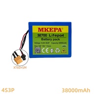 12V 32700 4S3P Lifepo4  38Ah built-in 40A balanced BMS used for electric boats and uninterruptible p