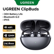 UGREEN ClipBuds Open-Ear Bluetooth 6.0 Hi-Fi Wireless Earbuds 12mm Bio-Diaphragm IPX5 Earphone