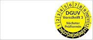Cable Test Badges DGUV Regulation 3 Next Test Date 70 x 30 mm, Pack of 100, Test Badges for DGUV V3 