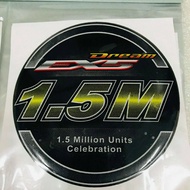 1.5M MILLION 1.5MILLION 1.5 M EX5 DREAM STICKER STIKER HONDA TIMBUL EPOXY LOGO UNITS CELEBRATION EMB