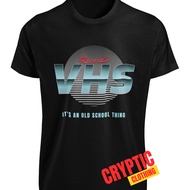 Vhs Cassette Retro 70S 80S T Shirt Old School Vcr Video Tape Player Logo New Tee