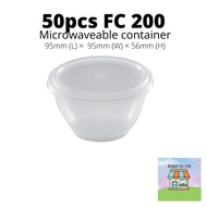 50pcs Felton round disposable container (FC 200) for food storage / microwaveable container