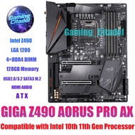 Used GIGABYTE Z490 APRUS PRO AX WIFI DDR4 ATX Z490 Compatible with Intel 10th 11th Gen Processors Te