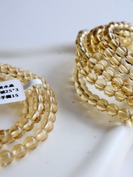 彌雅手作丨滴金祈丨天金錢豐盛生命之火利比亞黃金隕石黃水晶手串