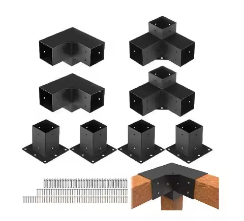 Pergola Bracket Kit Heavy Duty Corner Bracket Woodworks DIY Post Base Kit Easy Installation Wooden B