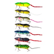7Pcs 8CM/15.3G Mouse Lure with Hook 2-Sections Long Casting Bionic Rat Hard Artificial Bait Freshwat
