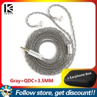 KBEAR สาย ST12 Plus 2เมตร8-Strand 4N OFC สายอัพเกรดชุบเงินสีดำ/เทา/ดำ-น้ำเงิน3.5/4.4มม. ปลั๊ก2PIN/ขั