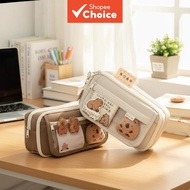 Aesthetic Pencil Box with Capybara Design, Kapibara Pencils, Shinchan Crayon Case, Stationery Set  K