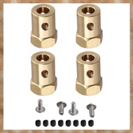 [K U Y G] 4PCS 5mm to 12mm Brass Combiner Wheel Hub Hex Adapter for  B14 B16 C14 C24 MN D90 D91 MN99