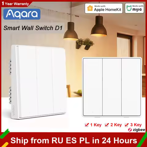 Aqara Smart Wall Switch D1 ZigBee Wireless Key Light Remote Control Fire Wire With /NO Neutral For M
