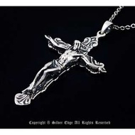 銀革手作 925 純銀 立體 耶穌 十字架  吊墜