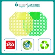 Urinal Deodorizer Screen P7 SCREEN -GREEN/ORANGE -Eliminates 98% of splashback water drop-Made in SINGAPORE-Combo 5 Pcs