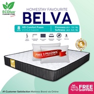 FREE SHIPPING Ecolux Belva 8inch (Best Seller) HD Comfort Foam Mattress/Tilam - Queen/King/Single/Super Single