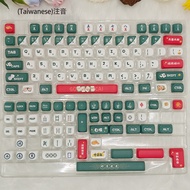 Mahjong Theme Keycap High-value Keycap MOA Cute Girl PBT Keycap Full Set 128 Keys (2.25 U 2.75 U 7U 