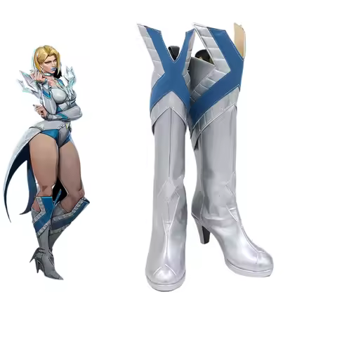 Game Rivals Cosplay shoes Halloween Carnival Emma Grace Frost shoes White Queen cosplay boots