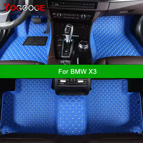 YOGOOGE Custom Car Floor Mats For BMW X3 E83 F25 G01 F97 Auto Carpets Foot Coche Accessorie