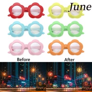 JUNEGOODS Fireworks Diffraction Glasses Accessories Aesthetic Light Changing Eyewear Sunflower Shape
