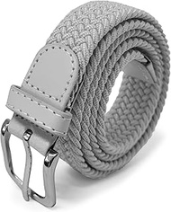 Unisex Elastic Fabric Belt Braided: 25 mm Wide Elastic Braided Belt Stretch Belt for Men and Women L