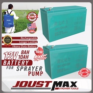 12V 8Ah 10Ah Battery For Sprayer Pump Knapsack Big Bateri Pam Racun Cas Semula Rechargeable Heavy Du