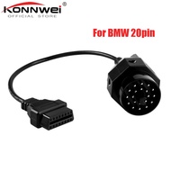 2021 Hot Sales OBD ODB2 For BMW 20pin OBD II Adapter For BMW 20 Pin To OBD2 16 PIN Female Connector 