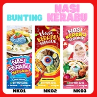 Banner Nasi Kerabu Ayam Streamer Nasik Lemak Tomato Arab