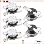 ALMA 5pcs Temperature Switch, Snap Disc Normally Closed Thermostat, Durable N.C Adjust KSD301 120°C/248°F Temperature Controller