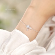 S999 Silver Zircon Star Bracelet | Gelang | Luxe Fashion Versatile Commuter Summer Exquisite 锆石星星手链 