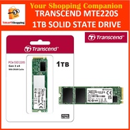Transcend MTE220S 1TB M.2 2280 PCIe NVMe SSD 3D Nand TLC Gen3x4 M-Key 3D TLC w/ DRAM Cache TS1TMTE22