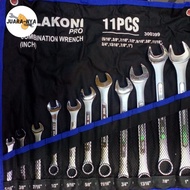 Jetjo Ring Wrench Inch Set 11Pcs Combination Wrench Inch 5/16 - 1"