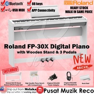 Roland FP-30X FULL SET *2021 LATEST Model* 88 keys Digital Piano W/ Bench Headphone 3 Pedals Stand W