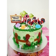 ROOSTER theme cake topper