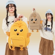 Fashionable Cute Yellow Schoolbag, Student Backpack Large-Capacity Durable Travel Traveling Bright F