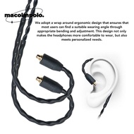 MMCX to Type C Headphone Cable, Built In Microphone 120cm / 47.24in 4-Strand Braided Upgrade Cord, F