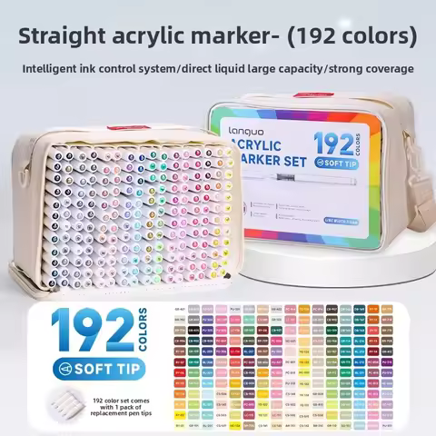 LANGUO 240 Colors Acrylic Colors Markers Direct Liquid Paint Marker Pen DIY Drawing for Christmas St