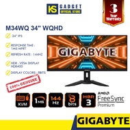 GIGABYTE M34WQ 34" WQHD 2K 144HZ 1MS 8BIT FREESYNC PREMIUM Gaming Monitor