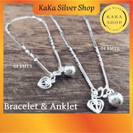 925 Silver Bracelet & Anklet BMTX | Gelang Tangan & Gelang Kaki BMTX Perak 925 |