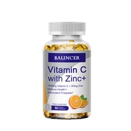 Balincer Vitamin C with Zinc+ 1000mg | 120 Kapsul Vegetarian | Vitamin C 1000mg + Zinc 20mg | Menduk