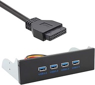 CY USB 3.0 HUB 4 Ports Front Panel to Motherboard 20Pin Connector Cable for 5.25" CD-ROM Bay