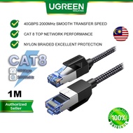 UGREEN Ethernet Cable CAT8 40Gbps 2000MHz CAT 8 Networking Nylon Braided Internet Lan Cord for Lapto