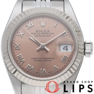勞力士 Datejust 女士腕錶 79174(A)，附錶盒、保固卡，K18白金/不鏽鋼錶殼，粉紅色錶盤，拋光處理，1999 年，成色極佳 [二手]
