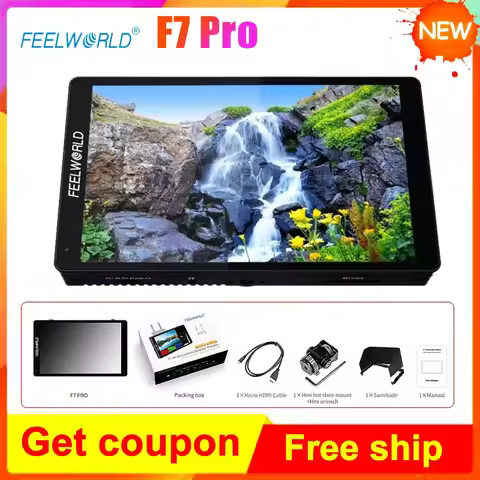 New FEELWORLD F7 Pro 4K 7 Inch Monitor 3D LUT Touch Screen Field Monitor IPS HDR 50/60Hz 1920x1200 f