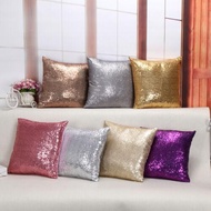 40X40cm Solid Color Glitter Sequin Pillowcase Cushion Cover Sofa Decoration Home Supplies