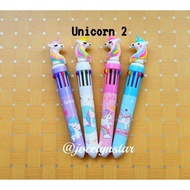 WLCMe! Pulpen 10 warna/Bolpen 10 warna dengan karakter menarikpulpen unicorn/