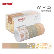 Washi Tape Joyko WT-102 Colored Paper Adhesive Tape 15 mm x 3 M